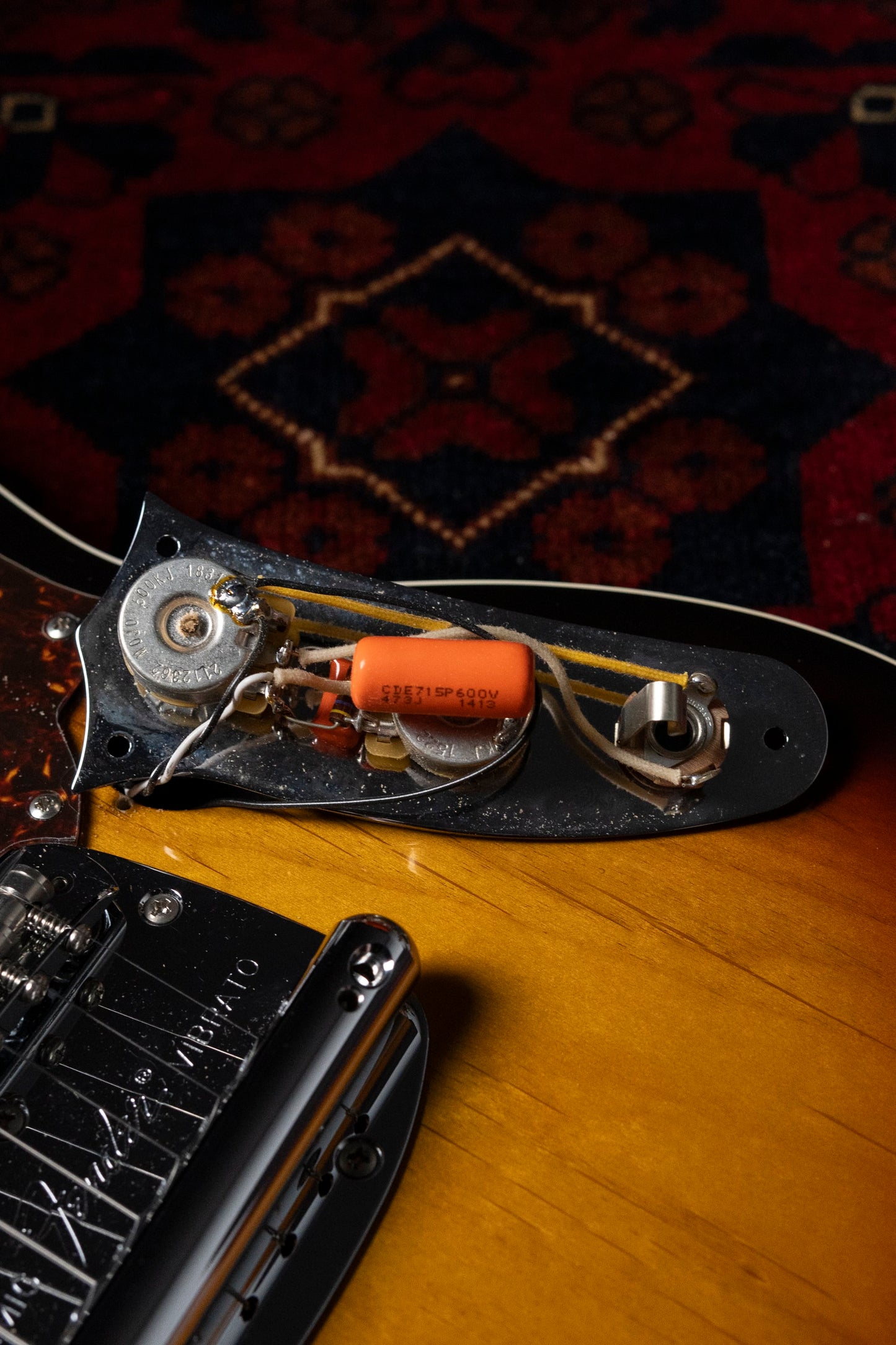 2012 Fender MG-HO Hollow Body Mustang, Wide Range Humbucker MOD, Thinline