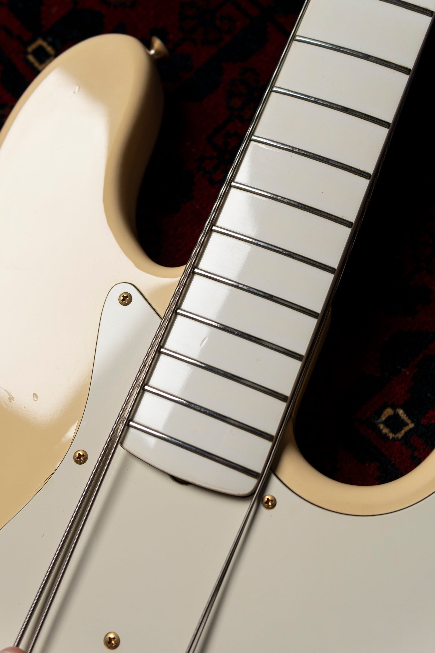 1990 Fender "Order Made" JB75-75 Jazz Bass, Gold Hardware, Fully Painted, White