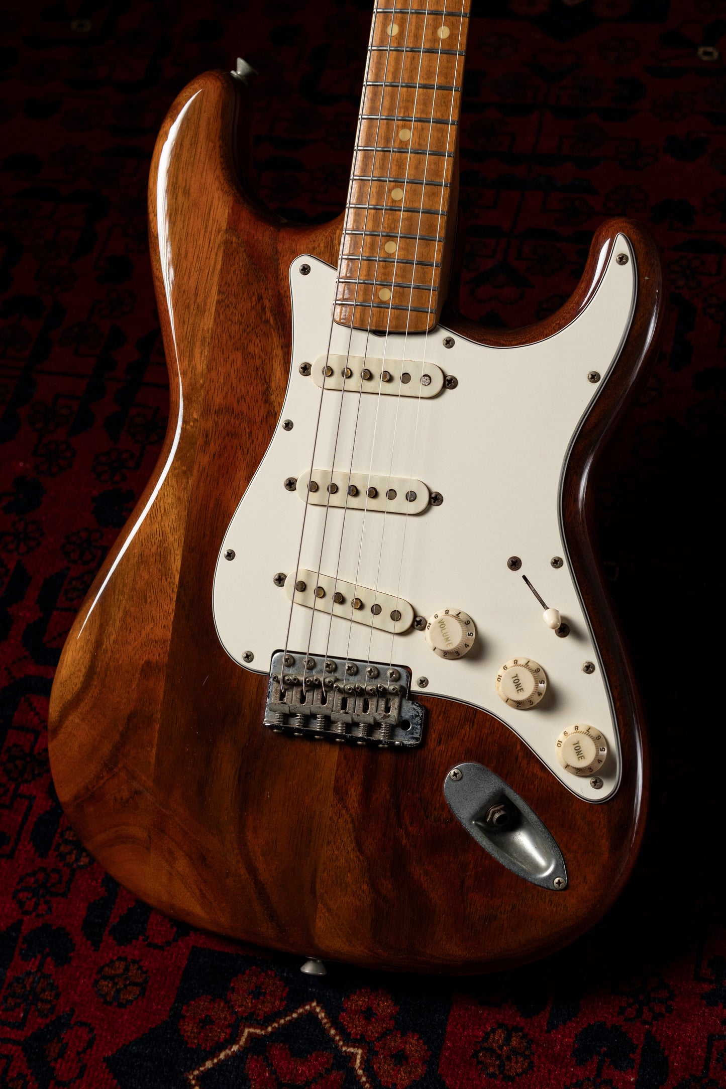 1983 Fender "JV" ST57-115 '57 Stratocaster, Mahogany Neck & Koa Body, USA Fullerton Pickups