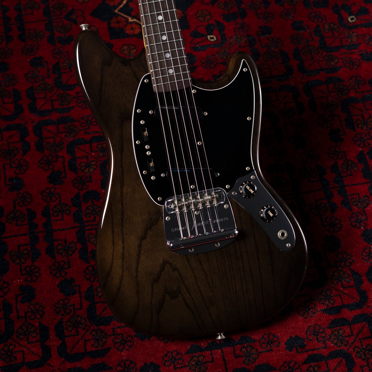 1994 Fender MG69-120 Custom Edition, Yamano Order, See-Through Black, Matching Headstock, Lace Sensor
