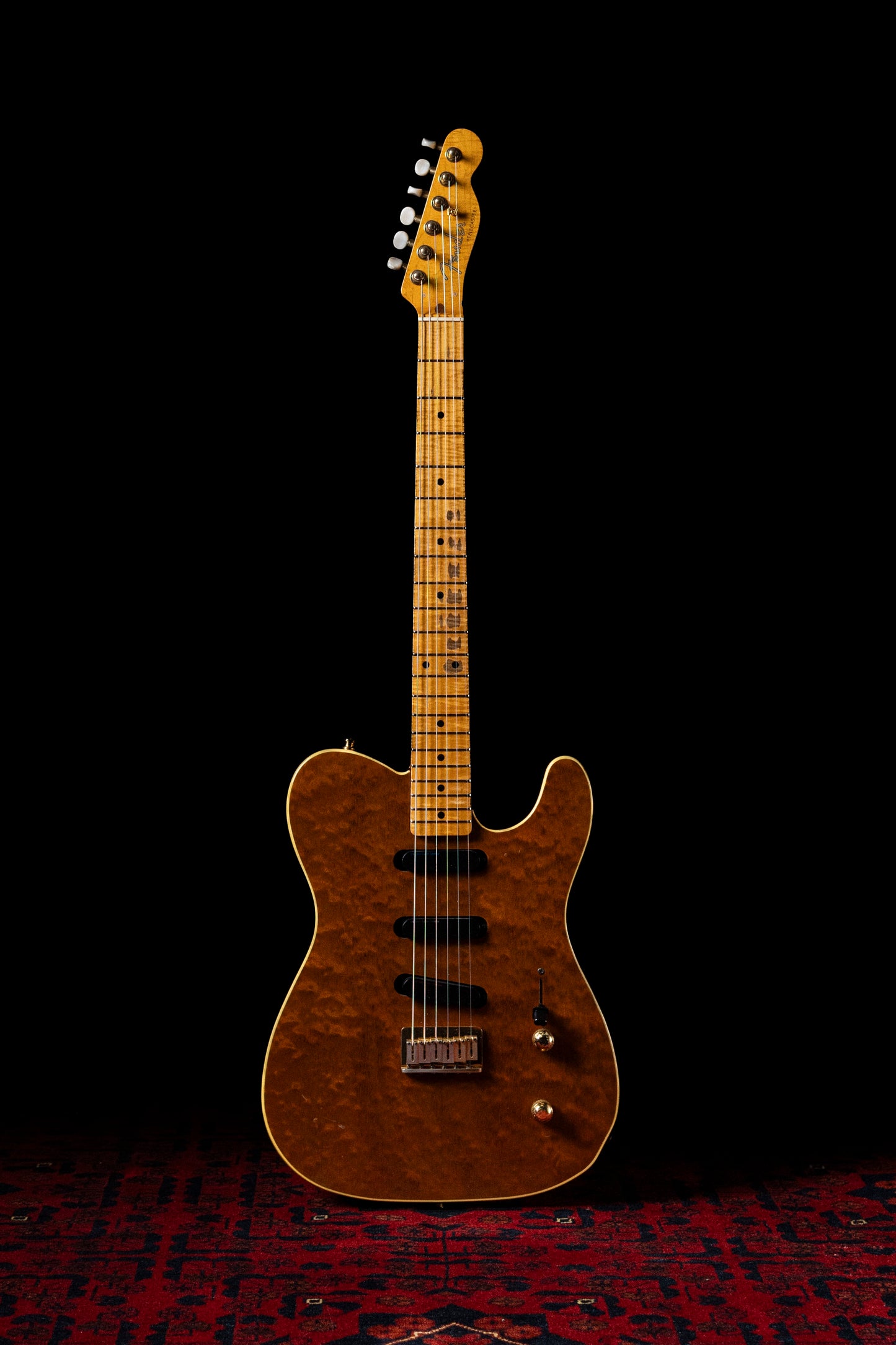 1992 Fender TLG-110LS Custom Edition Telecaster, 10th Anniversary, Burled Mahogany, Lace Sensor