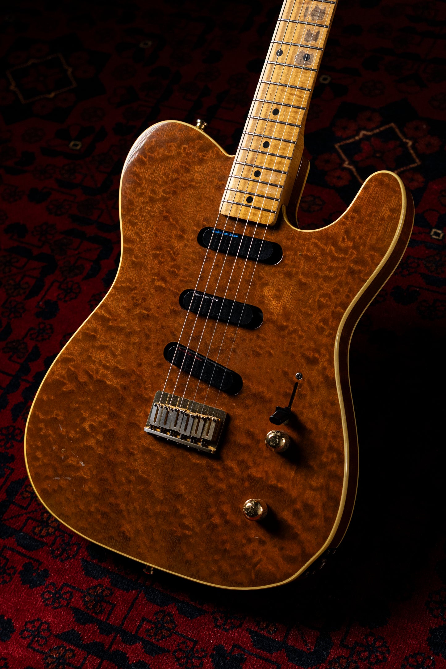 1992 Fender TLG-110LS Custom Edition Telecaster, 10th Anniversary, Burled Mahogany, Lace Sensor