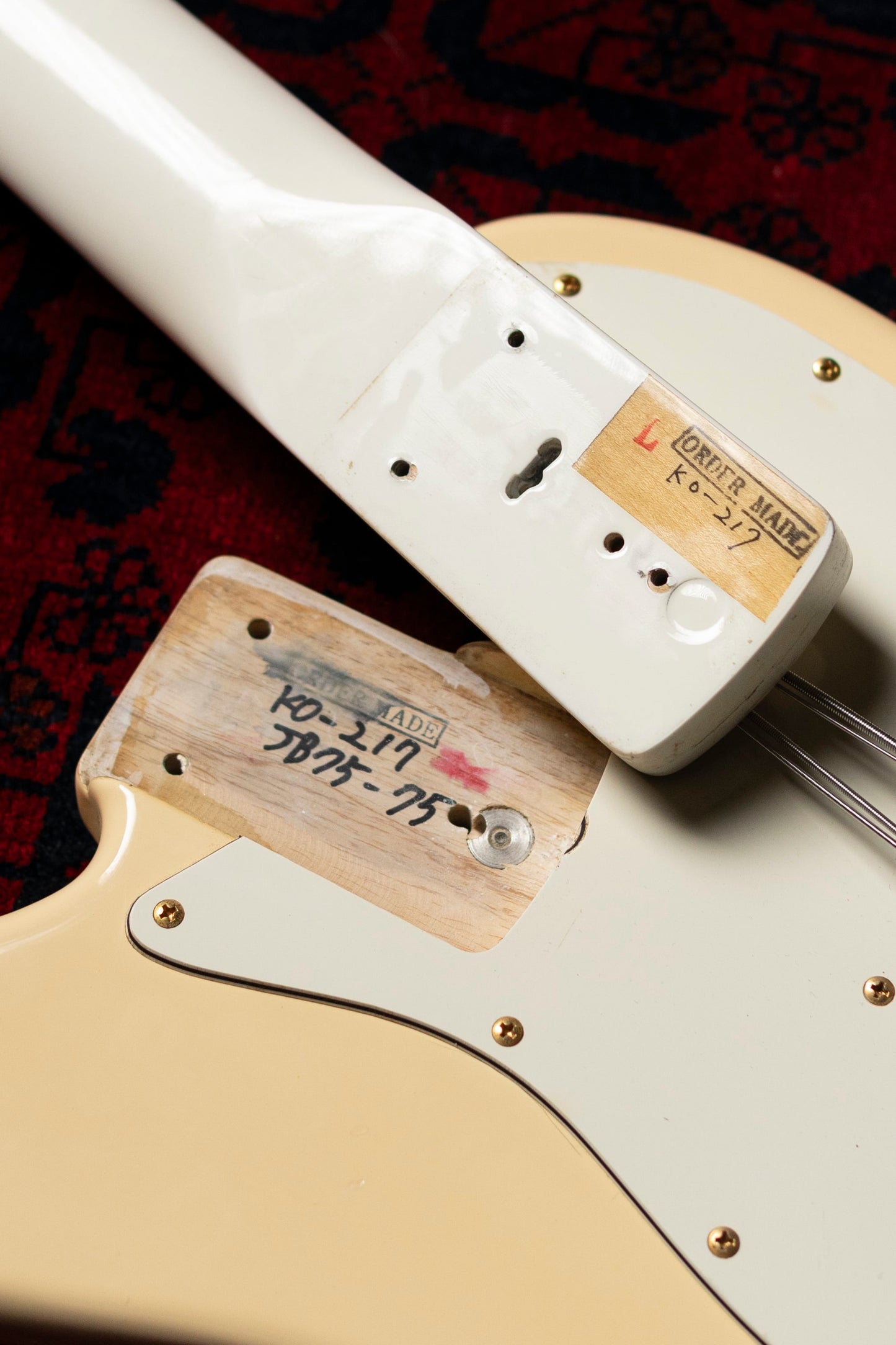 1990 Fender "Order Made" JB75-75 Jazz Bass, Gold Hardware, Fully Painted, White