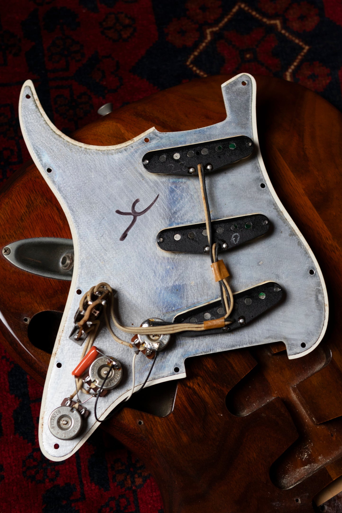 1983 Fender "JV" ST57-115 '57 Stratocaster, Mahogany Neck & Koa Body, USA Fullerton Pickups
