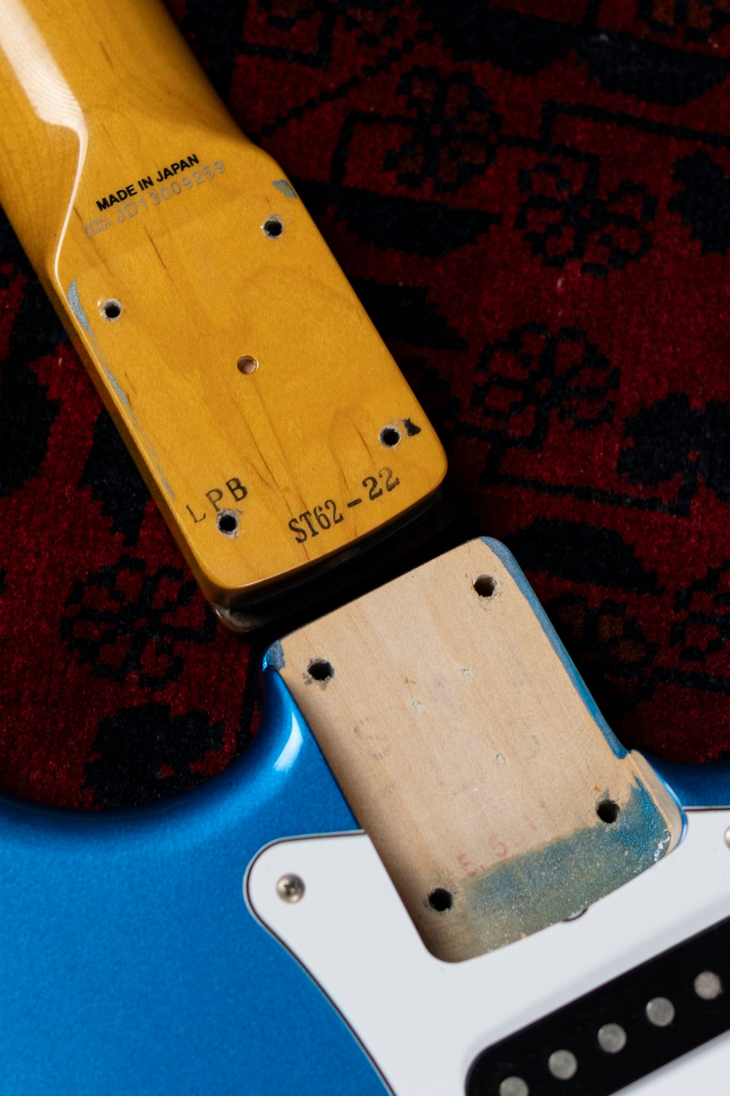 2013 Fender ST62-22/MH, Matching Headstock, Limited Edition, '62 Stratocaster, 22-Frets, Lake Placid Blue, Non Catalog