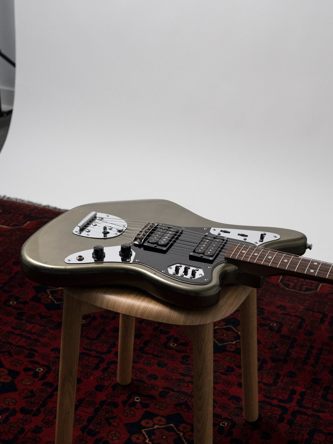 2002 Fender JG66 Jaguar, Atomic Silver (ASV), Matching Headstock, Fully Painted Neck, Non-Catalog, Limited Edition