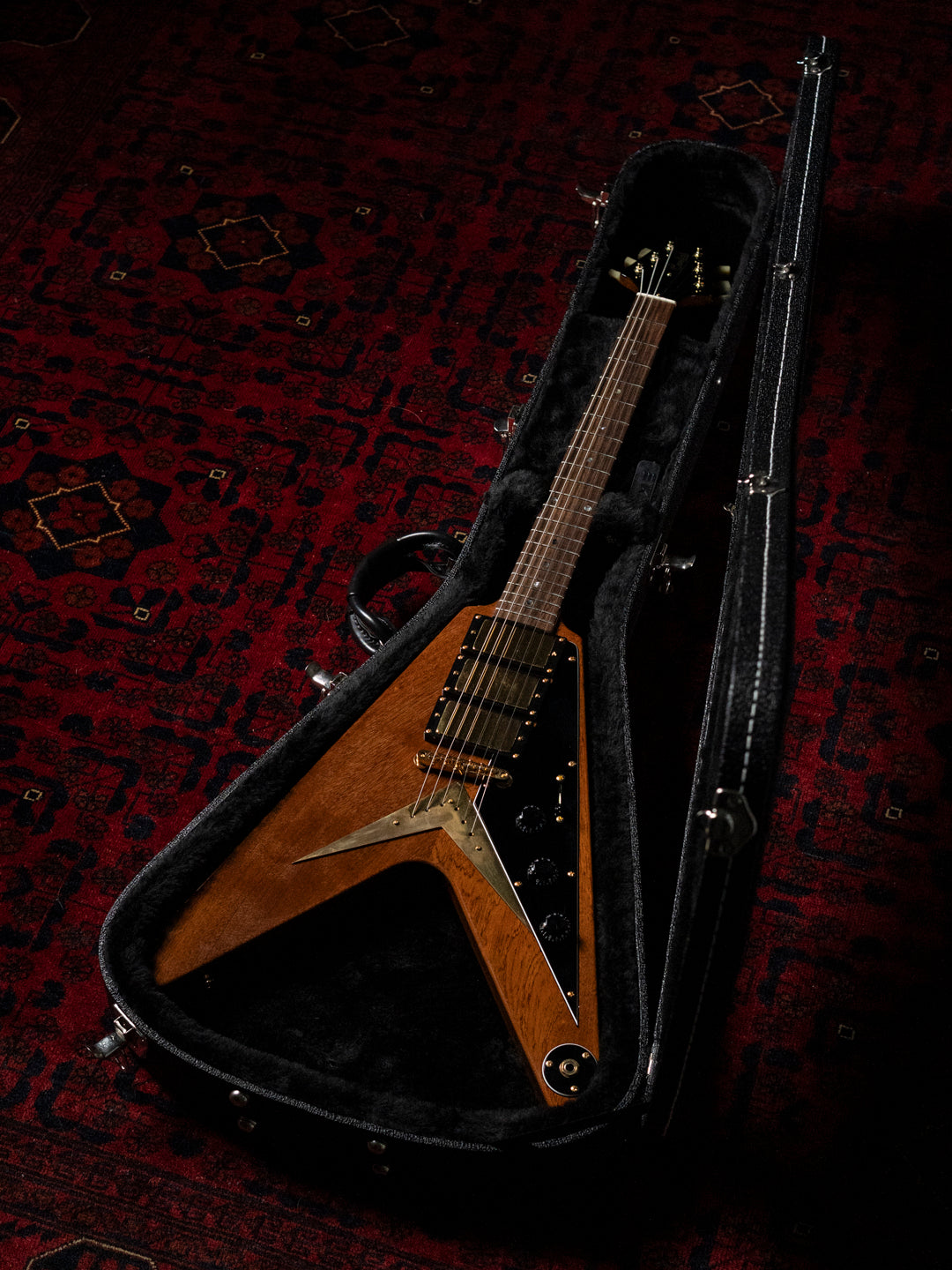 2019 Combat 57FV, 24" Scale, 3x Bareknuckle Mule, 97% scale body, Mahogany, Custom Order, Gibson '57 Flying V replica