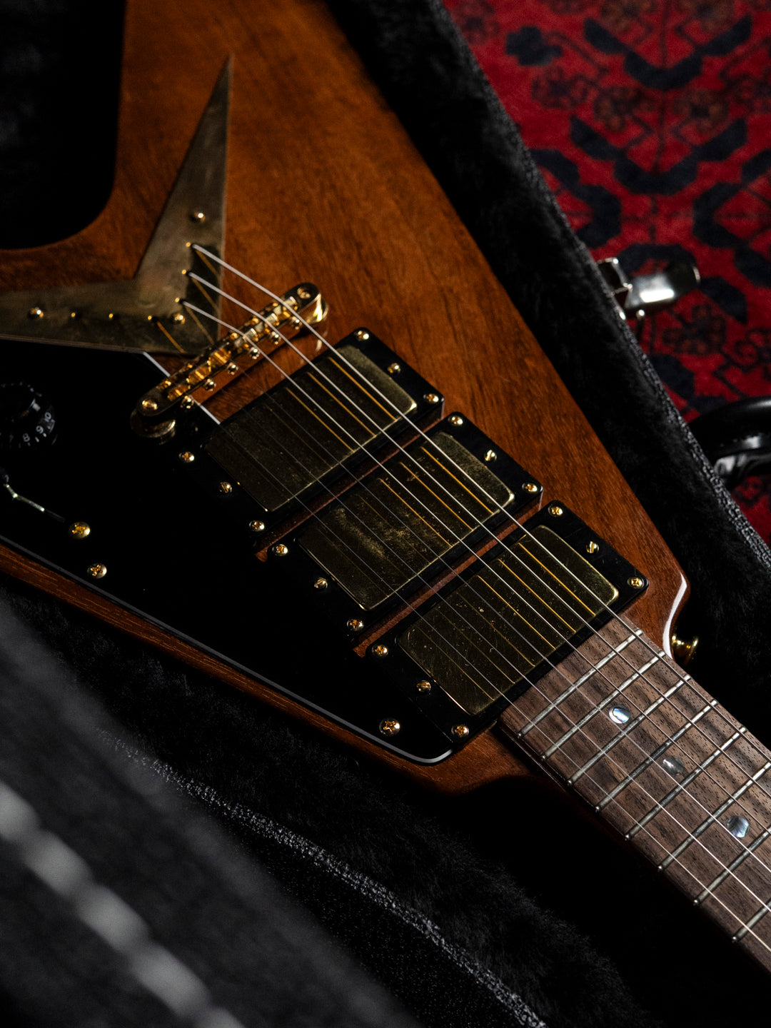 2019 Combat 57FV, 24" Scale, 3x Bareknuckle Mule, 97% scale body, Mahogany, Custom Order, Gibson '57 Flying V replica