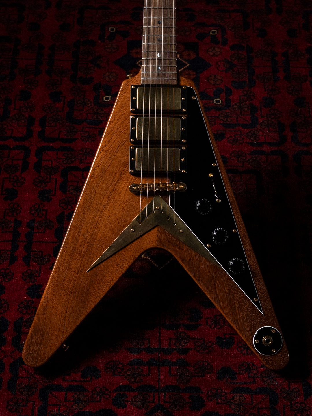 2019 Combat 57FV, 24" Scale, 3x Bareknuckle Mule, 97% scale body, Mahogany, Custom Order, Gibson '57 Flying V replica