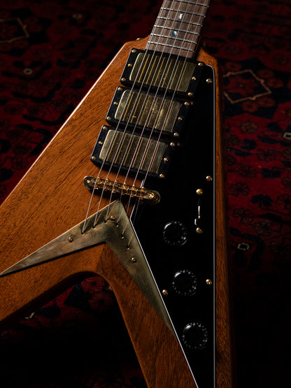 2019 Combat 57FV, 24" Scale, 3x Bareknuckle Mule, 97% scale body, Mahogany, Custom Order, Gibson '57 Flying V replica
