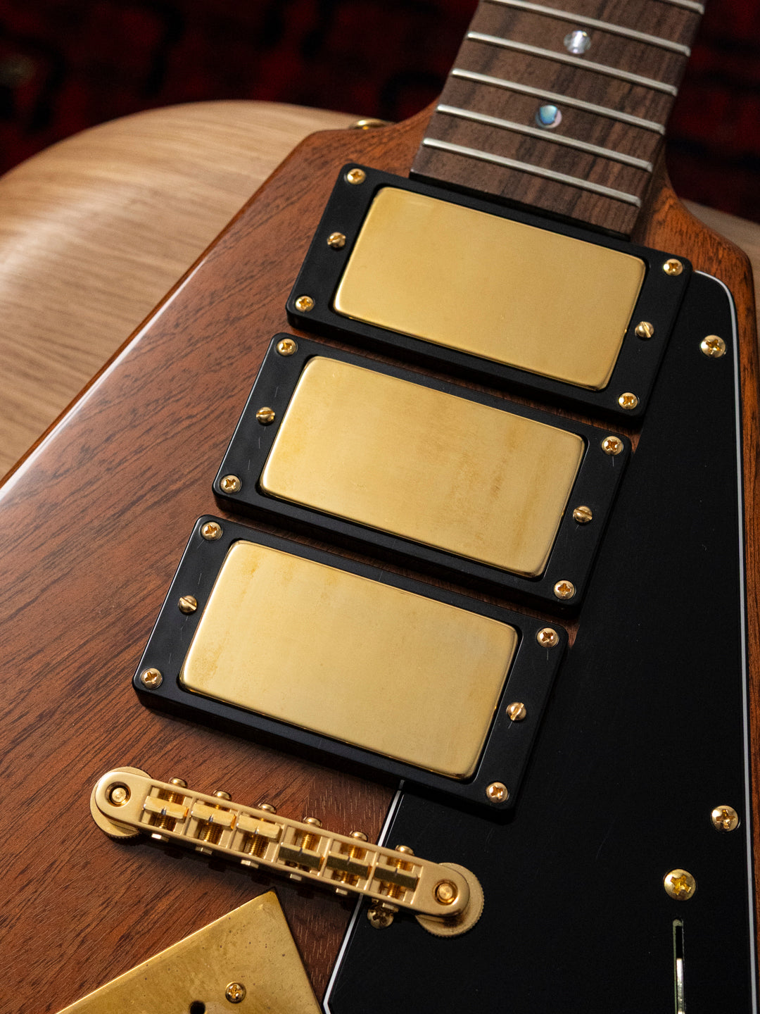 2019 Combat 57FV, 24" Scale, 3x Bareknuckle Mule, 97% scale body, Mahogany, Custom Order, Gibson '57 Flying V replica