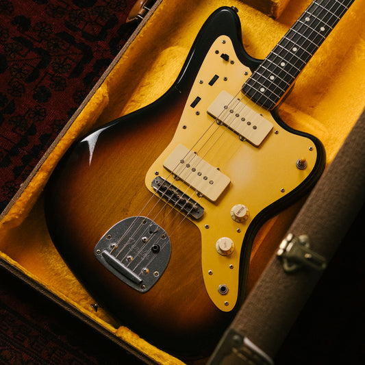 1996 Fender Order HJM-59/JM66-EX ALG, Lacquer Refinish, Non Catalog Ikebe, Gold Anodized Aluminum Pickguard, 1959 Jazzmaster, FujiGen