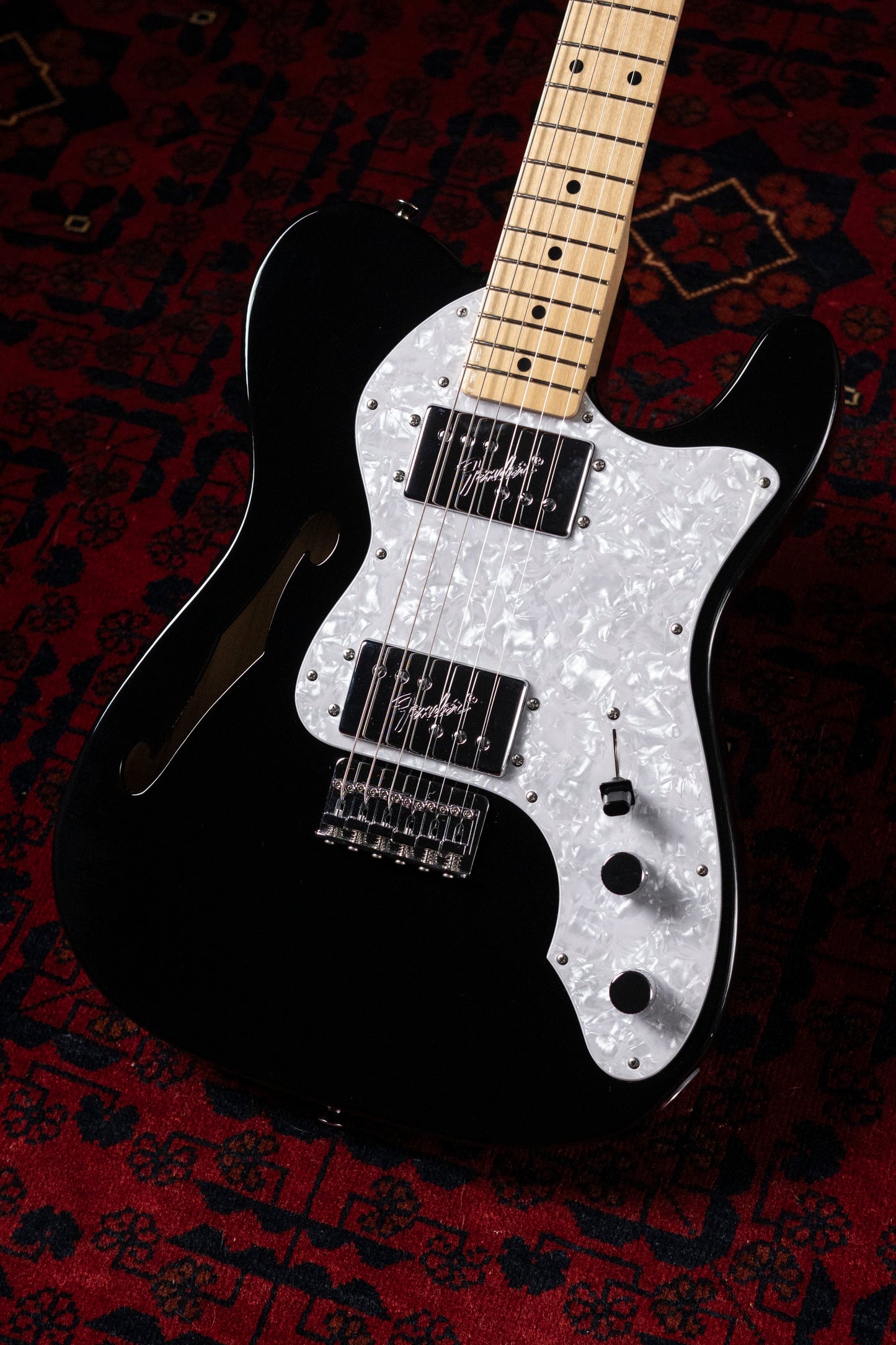 2016 Made in Japan Exclusive Series FSR Classic 70's Telecaster Thinline, Traditional, Black, 7lbs, Ash