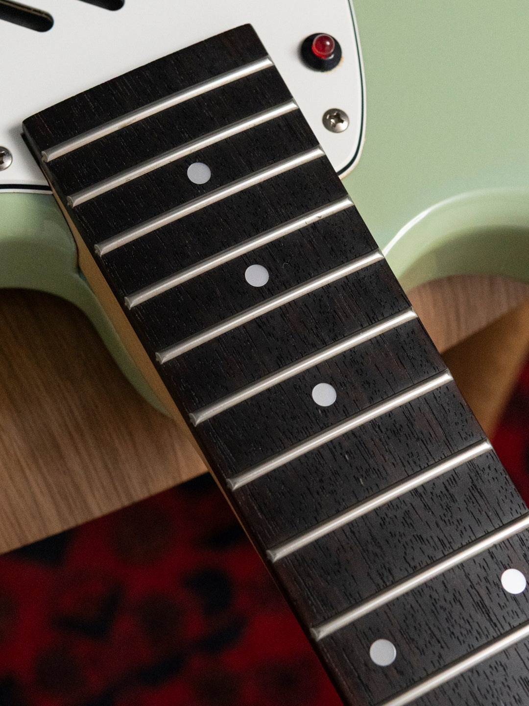 1990's FujiGen Fox xmasguitarcompany MG-1, 24" scale, Built-in Amp, Speaker, Tremelo Effect, Sonic Blue