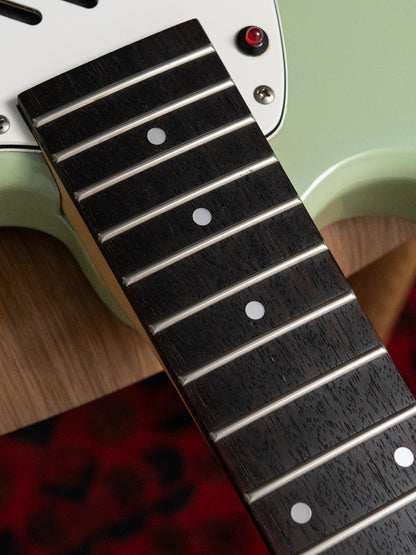 1990's FujiGen Fox xmasguitarcompany MG-1, 24" scale, Built-in Amp, Speaker, Tremelo Effect, Sonic Blue
