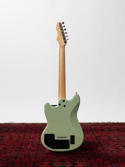 1990's FujiGen Fox xmasguitarcompany MG-1, 24" scale, Built-in Amp, Speaker, Tremelo Effect, Sonic Blue