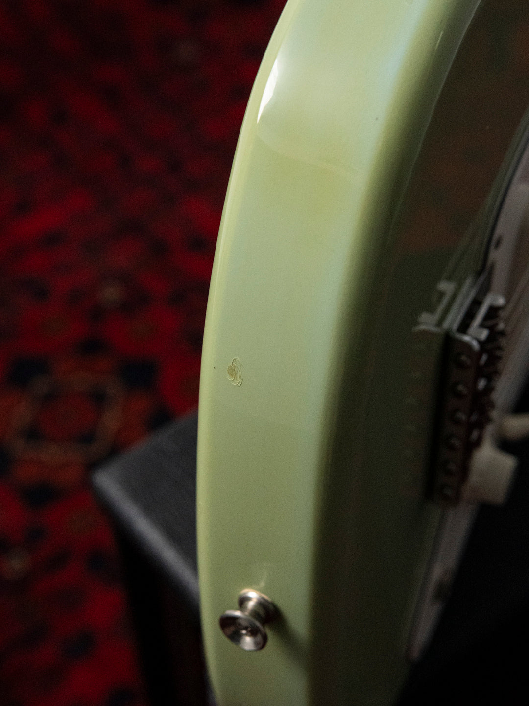 1990's FujiGen Fox xmasguitarcompany MG-1, 24" scale, Built-in Amp, Speaker, Tremelo Effect, Sonic Blue