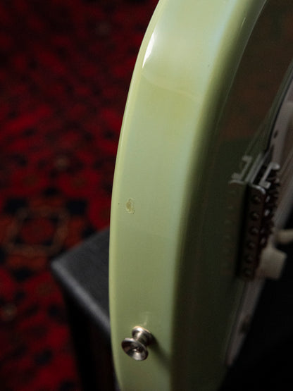 1990's FujiGen Fox xmasguitarcompany MG-1, 24" scale, Built-in Amp, Speaker, Tremelo Effect, Sonic Blue