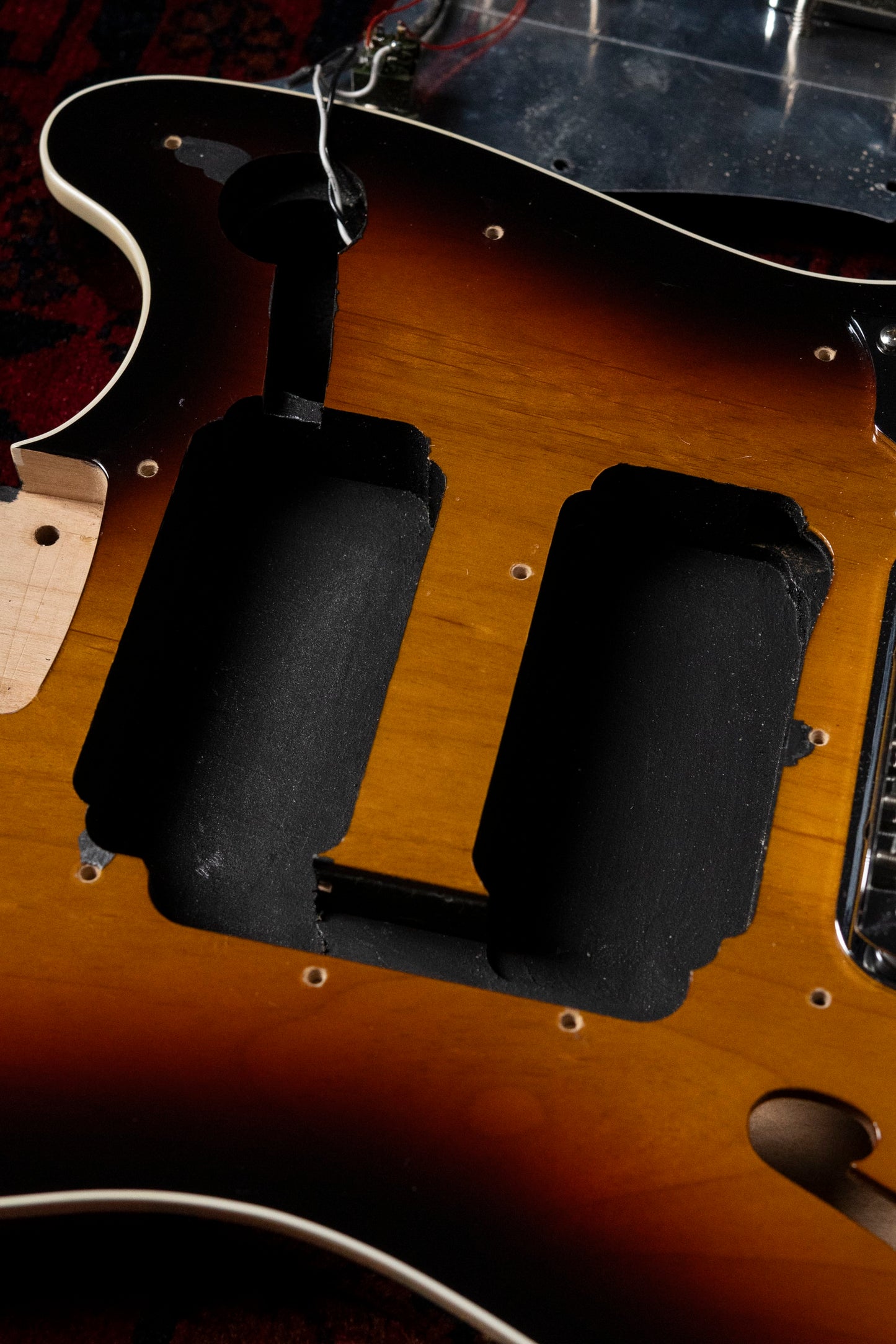 2012 Fender MG-HO Hollow Body Mustang, Wide Range Humbucker MOD, Thinline