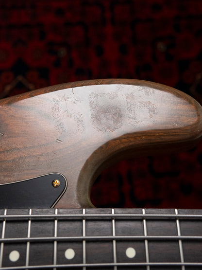 1991 Fender Order PB62 Precision Bass, Matte Brown (MBR), Walnut Stain, Gold Hardware, FujiGen