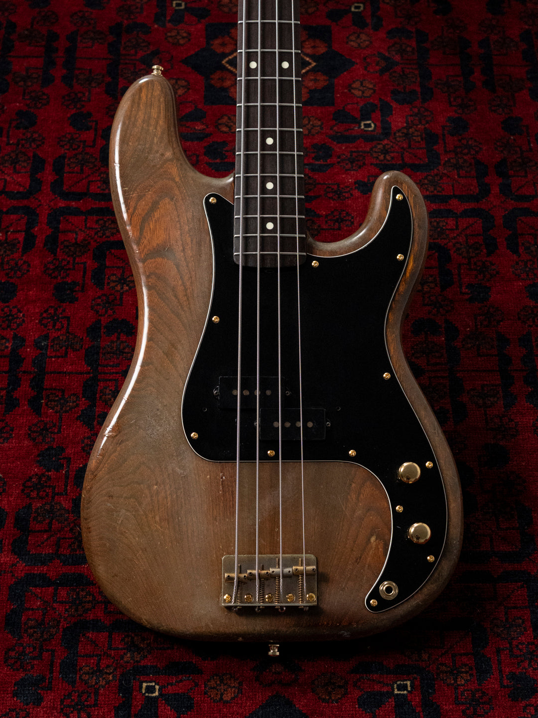 1991 Fender Order PB62 Precision Bass, Matte Brown (MBR), Walnut Stain, Gold Hardware, FujiGen