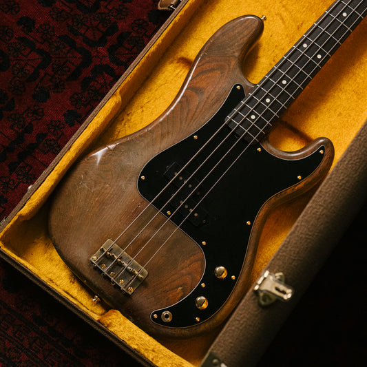 1991 Fender Order PB62 Precision Bass, Matte Brown (MBR), Walnut Stain, Gold Hardware, FujiGen