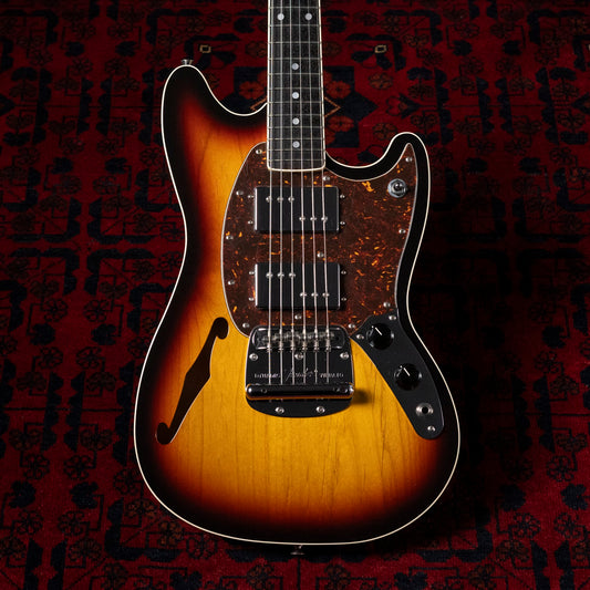 2012 Fender MG-HO Hollow Body Mustang, Wide Range Humbucker MOD, Thinline