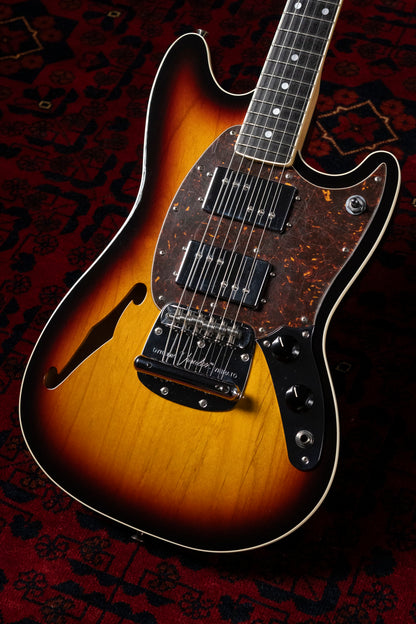 2012 Fender MG-HO Hollow Body Mustang, Wide Range Humbucker MOD, Thinline