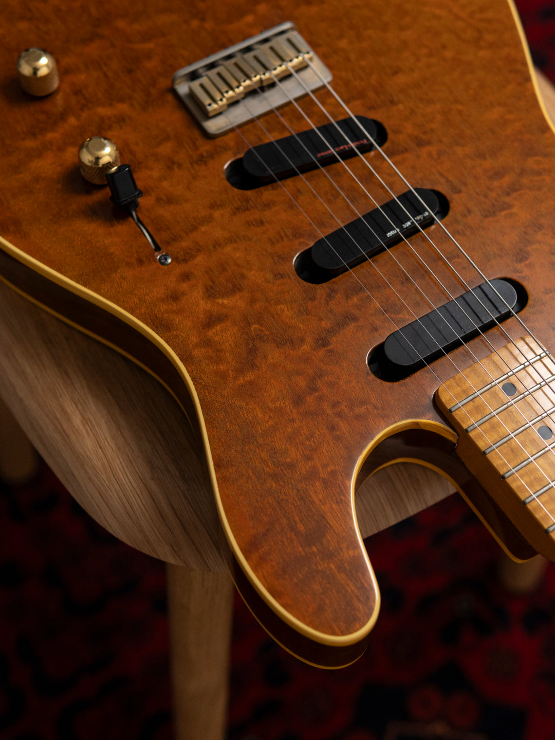 1991 Fender TLG-110LS Telecaster, Custom Edition, 10th Anniversary, Burled Mahogany, Lace Sensor, Bound, TL92-LS