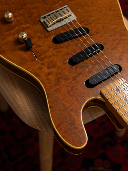 1991 Fender TLG-110LS Telecaster, Custom Edition, 10th Anniversary, Burled Mahogany, Lace Sensor, Bound, TL92-LS
