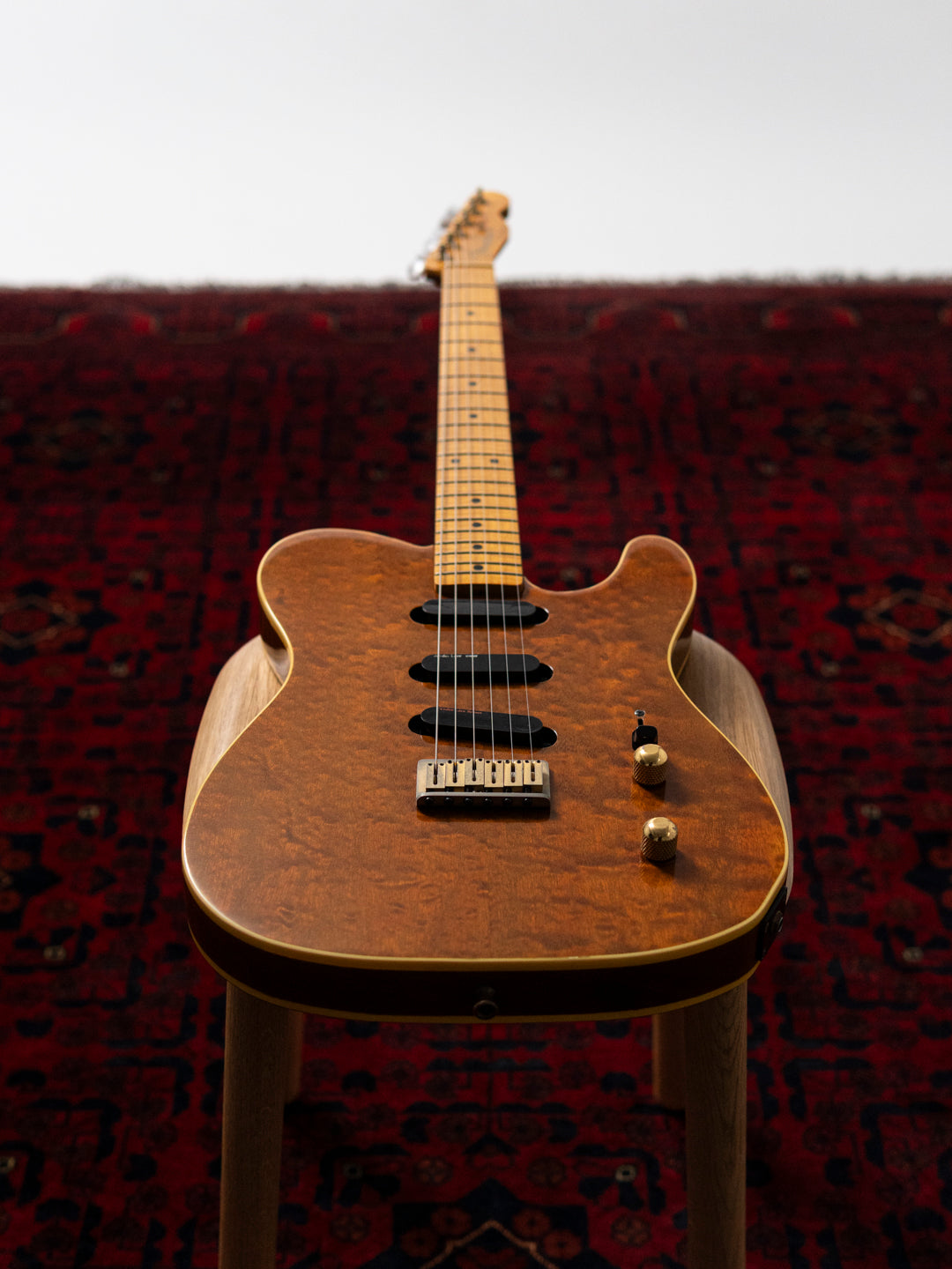 1991 Fender TLG-110LS Telecaster, Custom Edition, 10th Anniversary, Burled Mahogany, Lace Sensor, Bound, TL92-LS