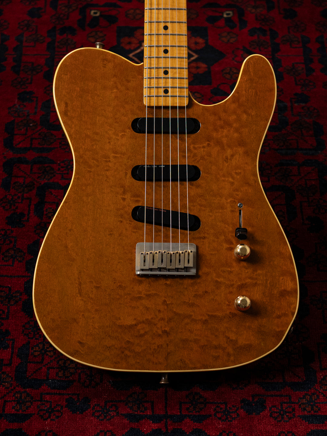 1991 Fender TLG-110LS Telecaster, Custom Edition, 10th Anniversary, Burled Mahogany, Lace Sensor, Bound, TL92-LS
