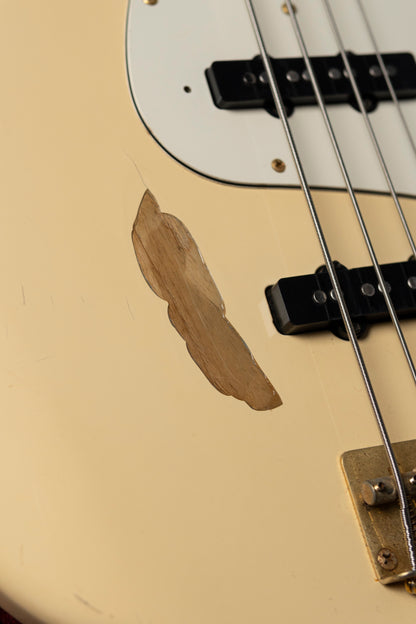 1990 Fender "Order Made" JB75-75 Jazz Bass, Gold Hardware, Fully Painted, White