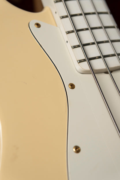 1990 Fender "Order Made" JB75-75 Jazz Bass, Gold Hardware, Fully Painted, White