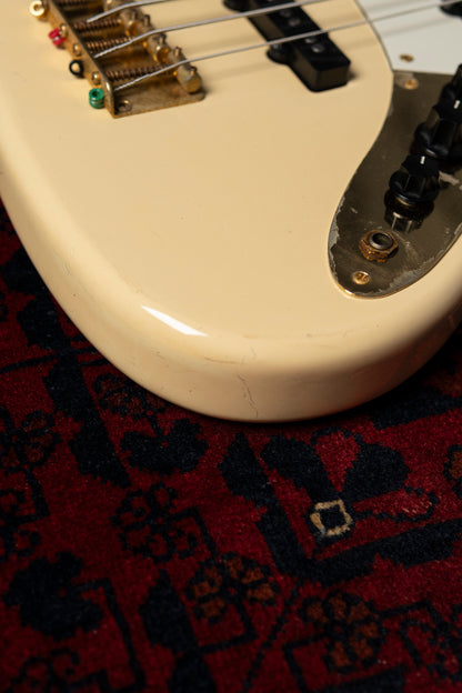 1990 Fender "Order Made" JB75-75 Jazz Bass, Gold Hardware, Fully Painted, White