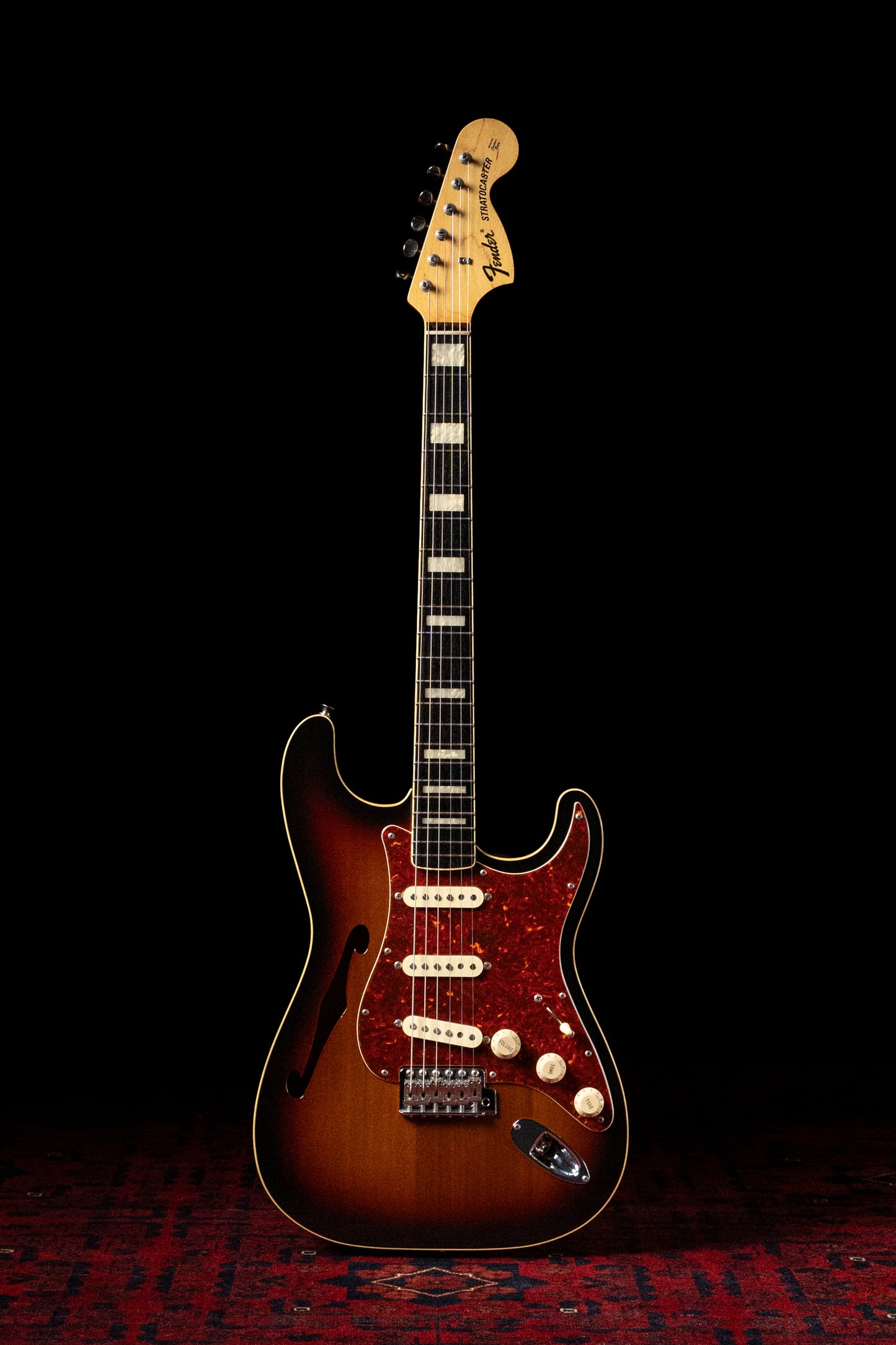 2012 Fender ST/HO/3S Hollow Body Stratocaster, 7lbs, Thinline, Mahogany