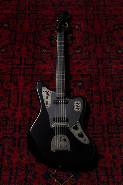 2004 Fender Jaguar JG66 MH, Order, Ebony Fretboard, Matching Headstock, Gunmetal Hardware, Black, Alder, Non Catalog