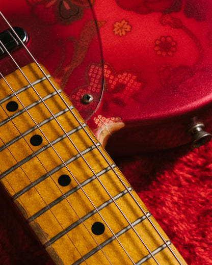 2012 Fender Telecaster TL69-SPL JRD, 30th Anniversary, Japanese Red Floral Paisley, 1987 TL69 Neck