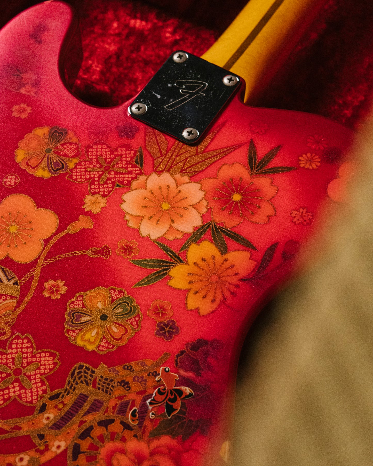 2012 Fender Telecaster TL69-SPL JRD, 30th Anniversary, Japanese Red Floral Paisley, 1987 TL69 Neck