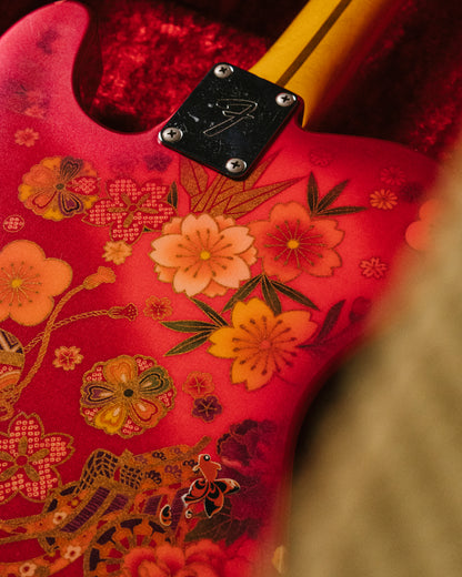 2012 Fender Telecaster TL69-SPL JRD, 30th Anniversary, Japanese Red Floral Paisley, 1987 TL69 Neck