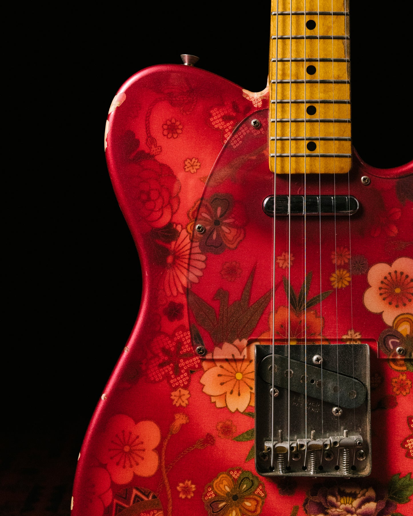 2012 Fender Telecaster TL69-SPL JRD, 30th Anniversary, Japanese Red Floral Paisley, 1987 TL69 Neck