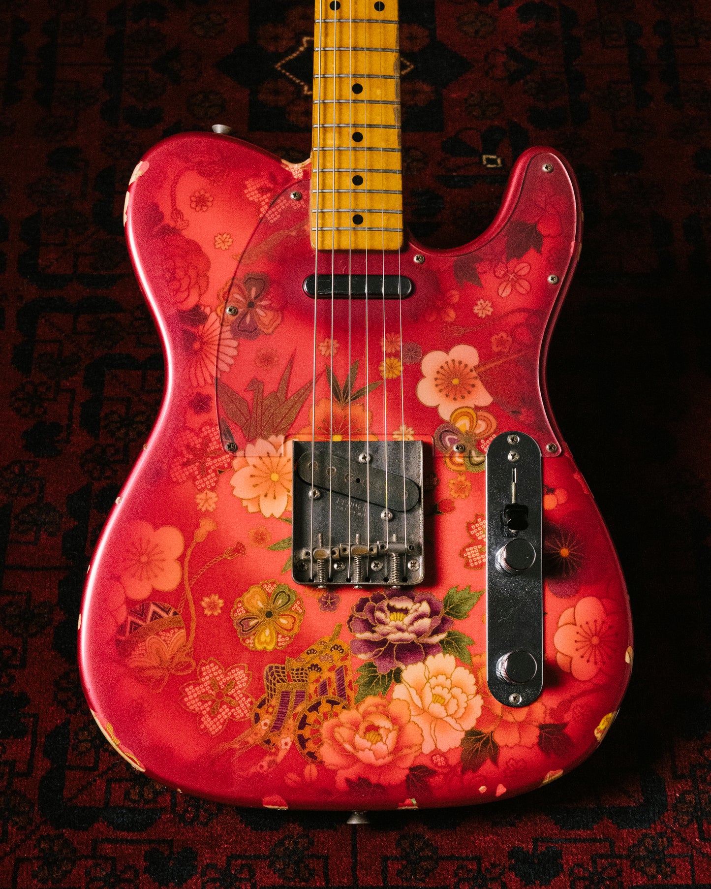 2012 Fender Telecaster TL69-SPL JRD, 30th Anniversary, Japanese Red Floral Paisley, 1987 TL69 Neck