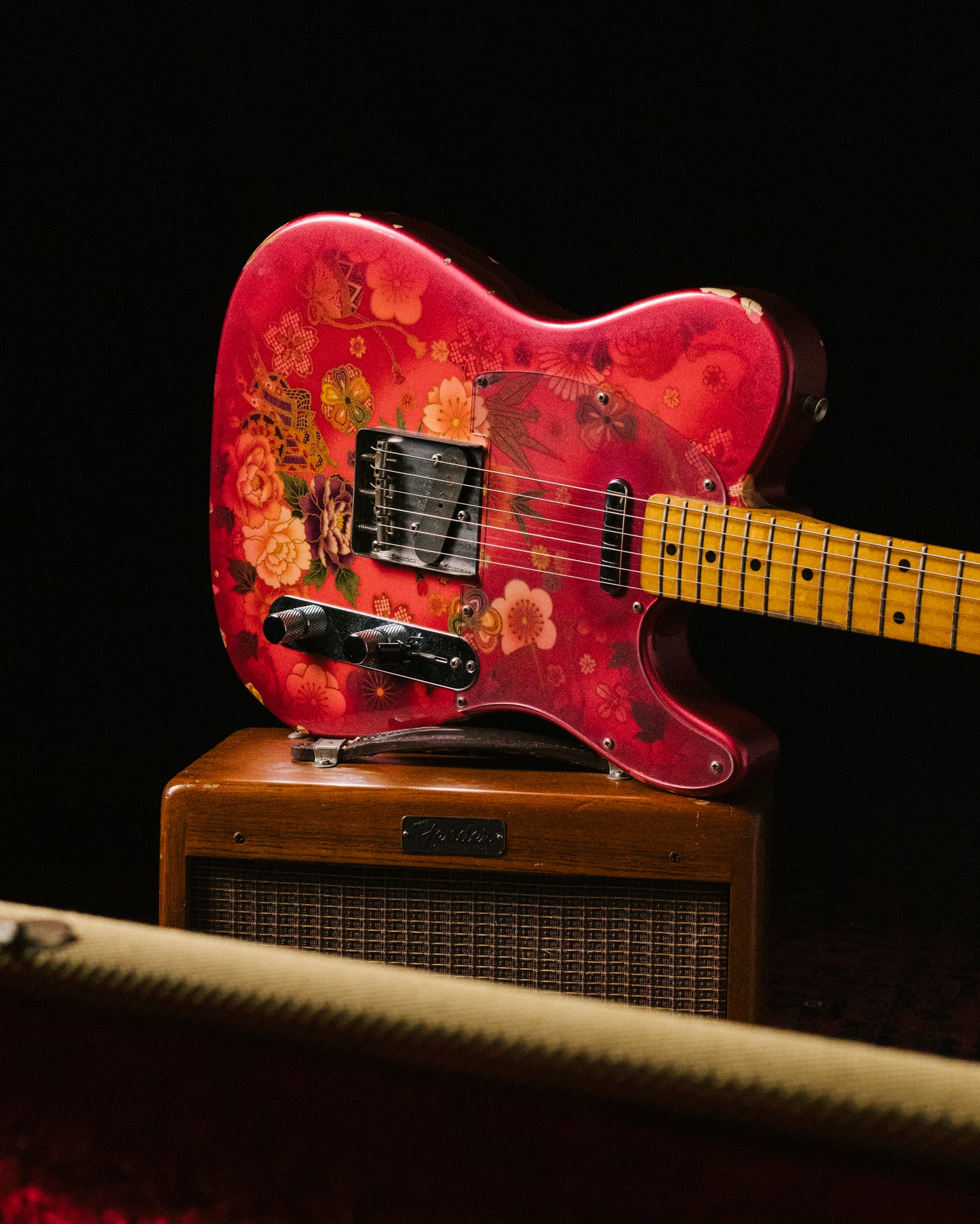 2012 Fender Telecaster TL69-SPL JRD, 30th Anniversary, Japanese Red Floral Paisley, 1987 TL69 Neck