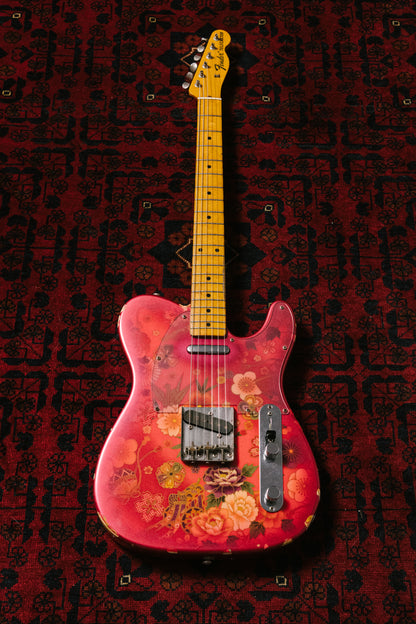 2012 Fender Telecaster TL69-SPL JRD, 30th Anniversary, Japanese Red Floral Paisley, 1987 TL69 Neck