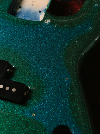 1991 Fender PB62 Order, Blue Sparkle Metallic, Matching Headstock, '62 Precision Bass