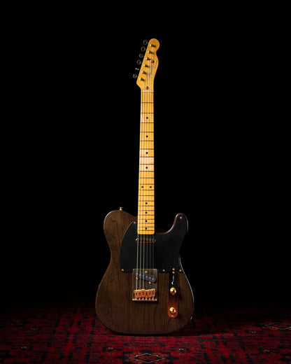 1989 Fender TL52-750 Order Made, '52 Telecaster Vintage Reissue, See-Through Black, Gold Hardware, Ash