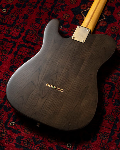 1989 Fender TL52-750 Order Made, '52 Telecaster Vintage Reissue, See-Through Black, Gold Hardware, Ash