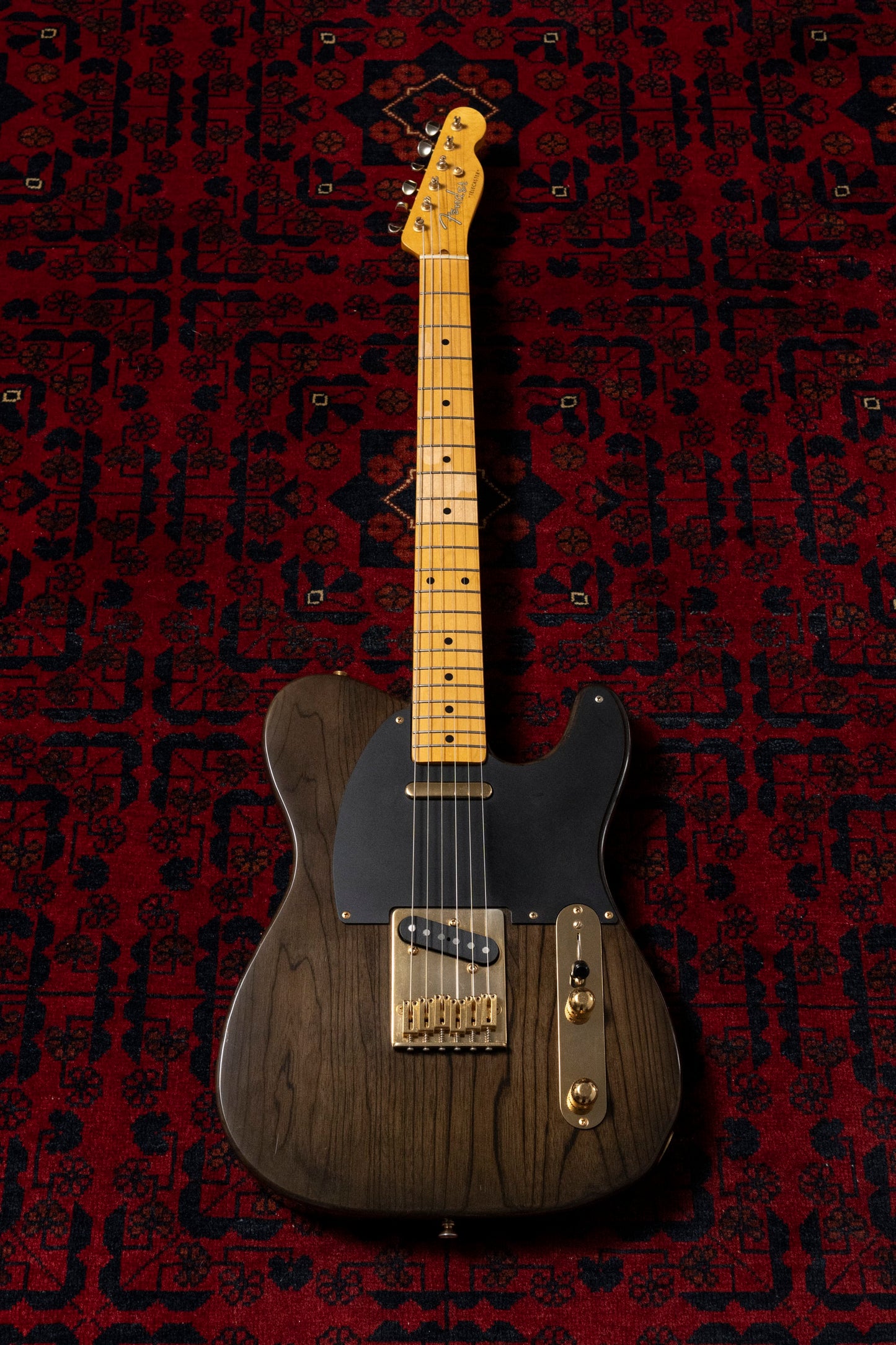 1989 Fender TL52-750 Order Made, '52 Telecaster Vintage Reissue, See-Through Black, Gold Hardware, Ash