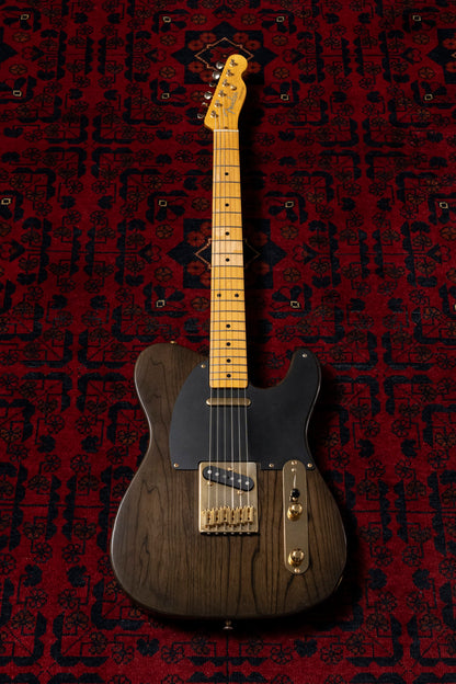1989 Fender TL52-750 Order Made, '52 Telecaster Vintage Reissue, See-Through Black, Gold Hardware, Ash