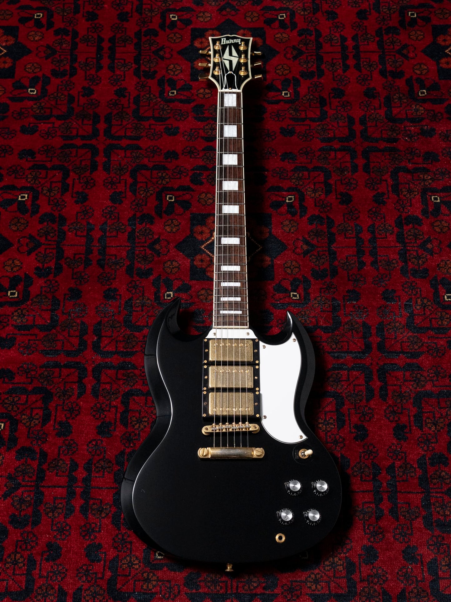 1989–1992 Burny RSG-70 '63 SG Custom, Revival, RSG-75, Gold Hardware, Black